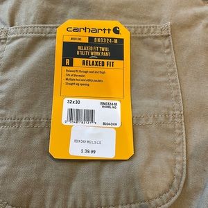 NWT carhartt work pants 32X 30 relaxed fit
